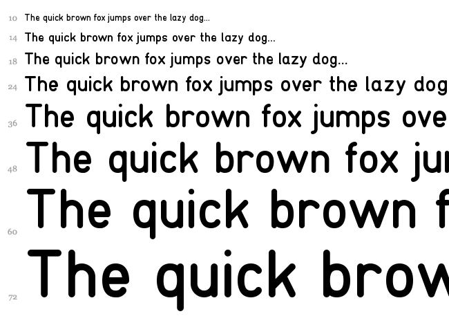 TGL 0-16 font waterfall